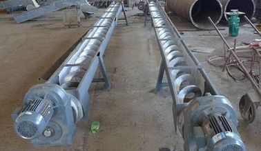 Concrete Spiral Stainless Steel Screw Conveyor For Wasters Wet Material Viscidity