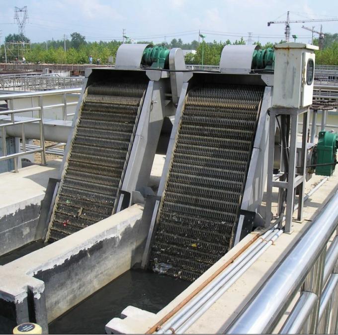 Silver Mechanical Bar Screen For Sewage Treatment Plant Domestic , Bar